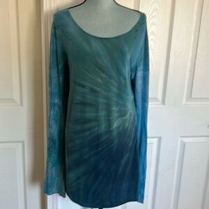 Hard Tail Tunic Dress Blue Green